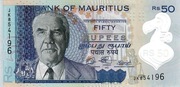 *** 50 RUPII RUPEES MAURITIUS POLIMER PLASTIK *UNC