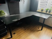 Biurko Gamingowe Narożne Z-DESK 200x130cm Antracyt