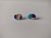 Kolczyki sztyfty elipsy niebieskie 