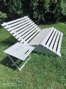 Leżak dwuosobowy drewniany