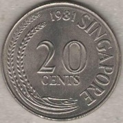 Singapur 20 centów 1981 - 23,6 mm