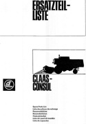Katalog części kombajn claas Consul