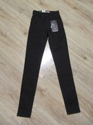 LEVI'S 721 High rise skinny czarne damskie spodnie rurki  NOWE _ 24/32