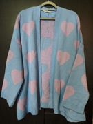 Kardigan Oversize w Serca, George, XL (48/50)