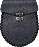 Torba Nordycka Skórzana HiiFeuer z Wytłaczanym Smokiem na LARP