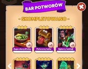 Bar Potworów CAŁY SET KARTY COIN MASTER 