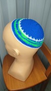 L.KS-297 Nowa jarmułka kipa Izrael żyd handmade