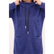 Tunika FEMIMODA luźna niebieska chabrowa golf rozmiar 52