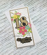 Kartka na 18 urodziny ręcznie robiona z kopertą