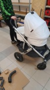 WÓZEK UPPA BABY VISTA V2 3W1 GONDOLA, SPACERÓWKA, FOTELIK KOLOR BIAŁY