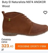 Czerwone półbuty El Naturalista Angkor Wood skóra 41