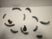 Fortyfikacje z worków z piaskiem zaokrąglone zestaw(Sci-Fi; diorama;)