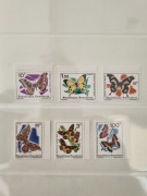 Rwanda 1966  Mi 147-52 A  motyle  idealna pozycja