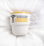 śmieszny kubek do pracy, zabawny kubek w stylu prl, fajny kubek