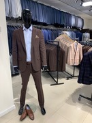 Garnitury marynarki czekoladowe nowe 