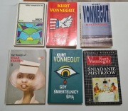 Zestw 6 książek Vonneguta Kocia kołyska, Hokus Pokus, Galapagos, Witajcie..
