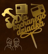 TOPER DZIEŃ DZIADKA, złoty, srebny, czarny połysk/mat