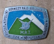 XII OGÓLNOPOLSKI GÓRNICZY RAJD GÓRSKI 1967 KWK WUJEK  - odznaka PTTK