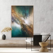 Pejzaż, abstrakcja, olej, 70x100cm, Monika Seroka