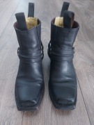 Buty motocyklowe, kowbojki damskie czarne rozm.39