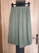 503. Długa spódnica na gumce khaki rozmiar M/L