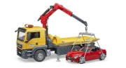 Bruder 03750 Man pomoc drogowa z roadsterem nr 858