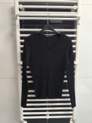 Sweterek dzianinowy prążek dekolt w serek Sinsay rozmiar L 40 wiskoza