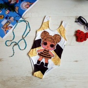 Jednoczęściowy strój kąpielowy LOL Surprise dla dziewczynki, rozmiar 92-98