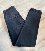 Czarne jeansy damskie o prostym kroju, Zara, rozmiar S
