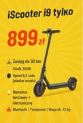 Hulajnoga elektryczna iScooter i9 - nowa