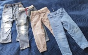 Spodnie zestaw 116 chłopiec jeans materiałowe 