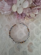 Bransoletka handmade z naturalnych kamieni hematyt jaspis dalmatyński grana