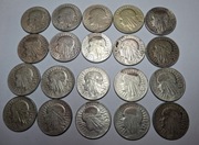 Monety srebrne 5 zł Jadwiga Polonia Głowa Kobiety 1934 srebro x20szt