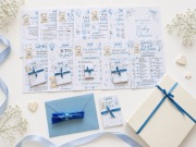 Baby Shower MINI Baby Boy 12 gier + długopisy Gotowy zestaw Celebrinka