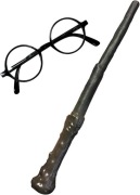 Zestaw akcesoriów Harry Potter okulary i różdżka 12szt komplet