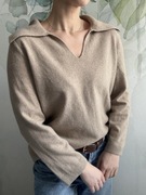 Sweterek kołnierzyk s m kaszmir wełna arket