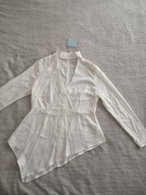 Nowa biała ecru asymetryczna koszula bluzka Missguided 44