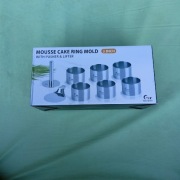 FORMY OKRĄGŁE OBRĘCZE PIERŚCIENIE DO FORMOWANIA CIAST DESERÓW 6SZT