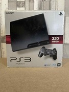 PS 3 SLIM CECH 3004B karton + okablowanie kamerka gratis