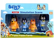 BLUEY I BINGO MEGA ZESTAW FIGUREK FIGURKI Z BAJKI RODZINA 4 SZTUKI FIGURKA