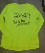 bluzka sportowa seledynowa z fajnym napisem 2XL duża 