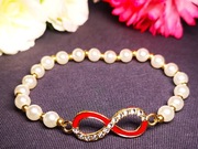 Bransoletka damska ze znakiem nieskończoności