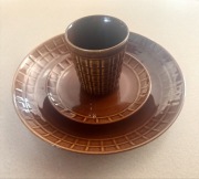 Porcelit Pruszków - kubek, talerze