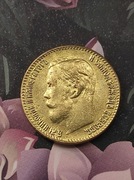 5 Rubli 1907 carska Rosja ruska stara ciekawa moneta wykopki po zbieraczu