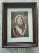 Chrystus dźwigający krzyż linoryt