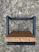 Wisząca Piękna Półka Z Drewna Dębowego i Metalu