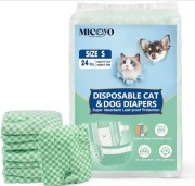 MICOOYO Jednorazowe chłonne pieluchy dla psa i kota r. S 24 szt.
