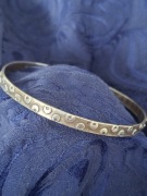 PRL Bransoleta sztywne koło ,borówki Rytosztuka