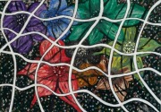 Obraz "Kwiatowa abstrakcja" 50x70, akryl na płótnie