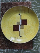 Patera Karolina retro PRL – geometryczny wzór, porcelana Made in Poland